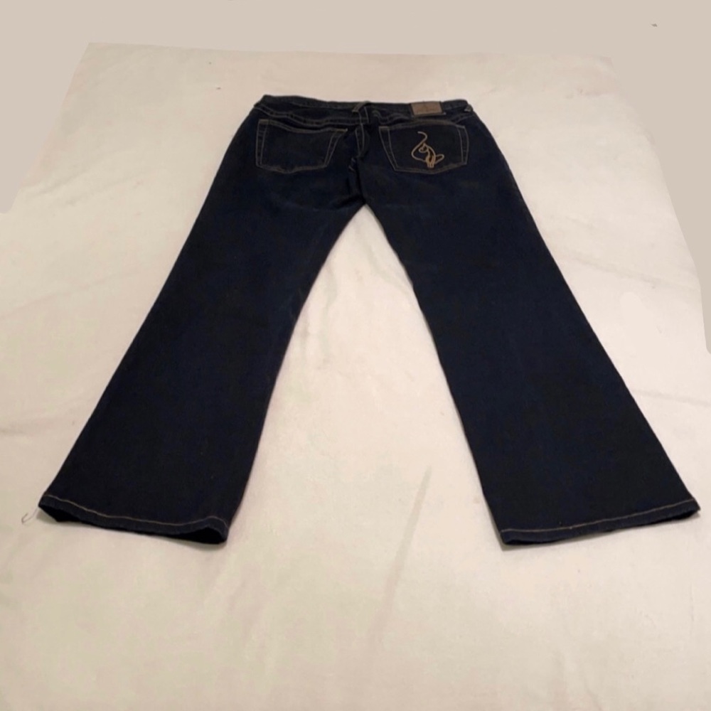 vintage baby phat boot cut jeans, dark wash,                 US size: 7 - Picture 2 of 5